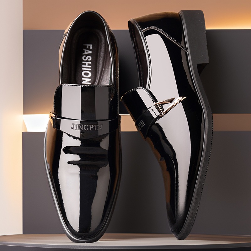 NEW DEALS Sepatu Kulit Pria Hitam Sepatu Casual Pria Sepatu Pantofel Pria Sepatu Pantofel Bahan