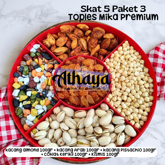 

Sajian paket 3 sekat 5 toples mika PREMIUM