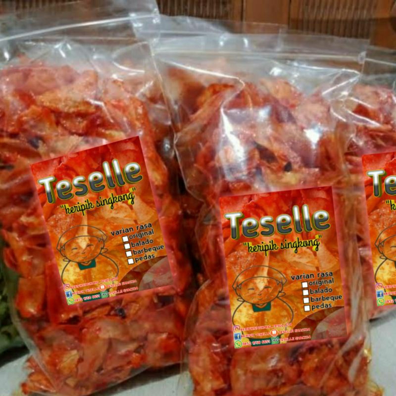 

Keripik singkong balado pedas manis basah