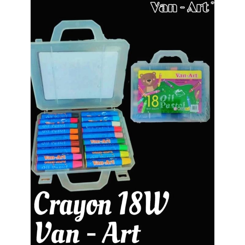 

krayon pastel/oil pastel 18 warna VAN-ART, crayon/alat menggambar/alat mewarnai