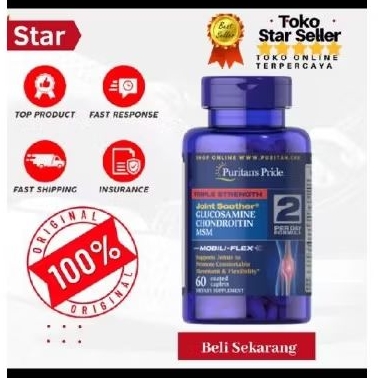 Puritan's Pride Glucosamine Chondroitin MSM Suplemen Nyeri Sendi Original