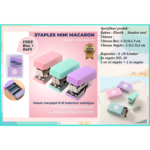 

Staples Set Mini Macaron Steples Mini Macaron Stapler Mini Macaron Hekter Aesthetic
