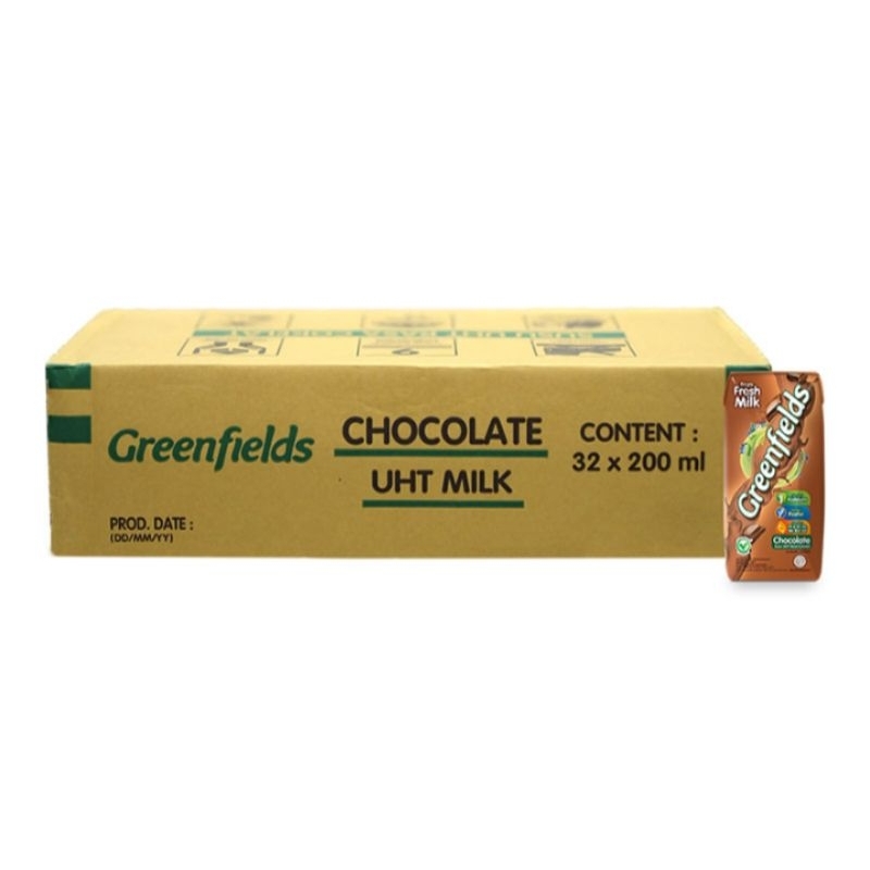 

Greenfields Fresh Milk Susu UHT Rasa Coklat 200 ml KARTON 32 PCS