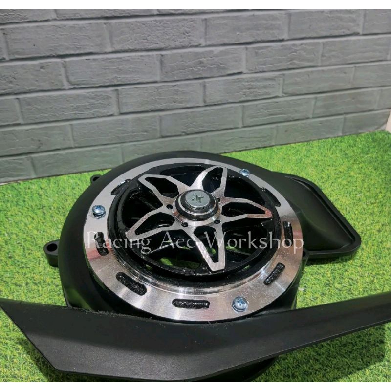 Satu Set Tutup Kipas Mio M3 Warna Hitam Plus Spiner Kualitas Terbaik