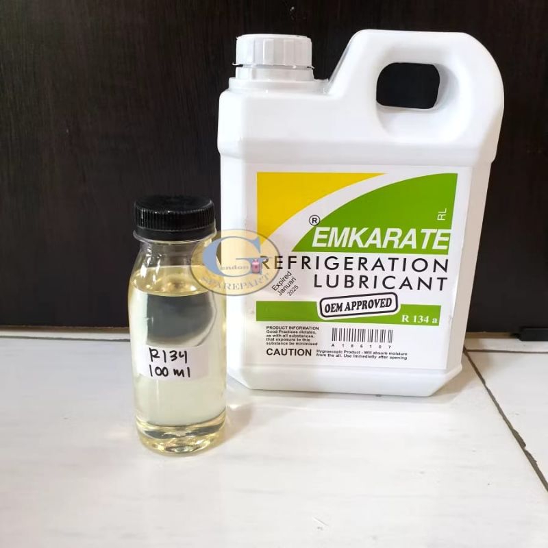 OLI EMKARATE R134 COMPRESSOR KULKAS / AC MOBIL REFRIGERATION LUBRICANT 100 ml  # OLI KOMPRESOR / MES