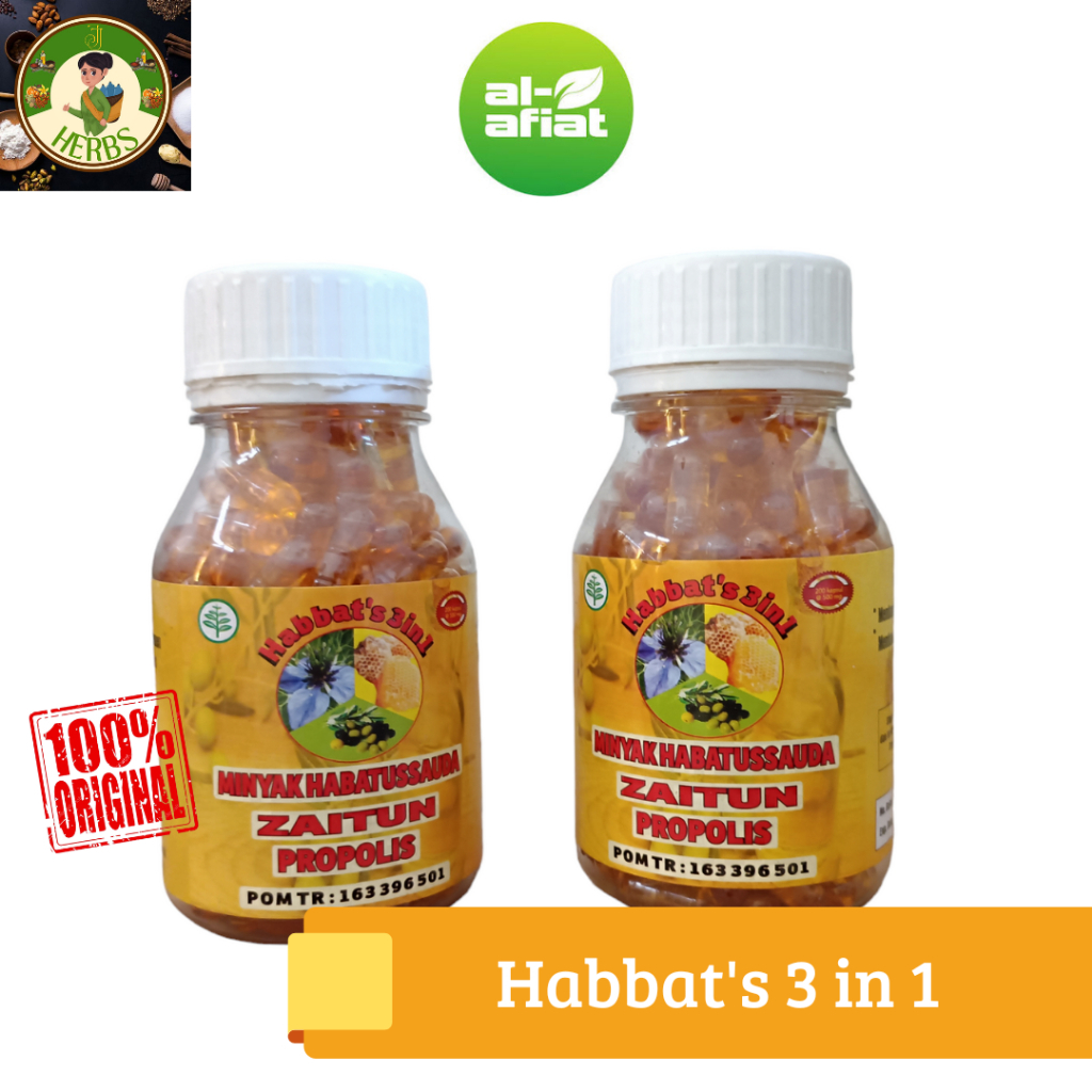 

Habbat's 3 in 1 | Minyak Habbatusauda Zaitun Propolis 3 in 1