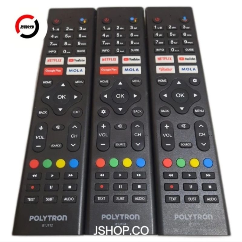 REMOTE/REMOT TV LCD LED POLYTRON 81I960 81J194 81J112 81J273 SMART TV ANDROID VOICE NOTE BLUETOOTH O