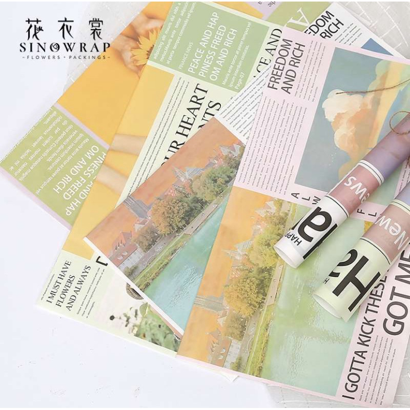 

[1 Pack Isi 20 Lembar] Wrapping Korean News Paper