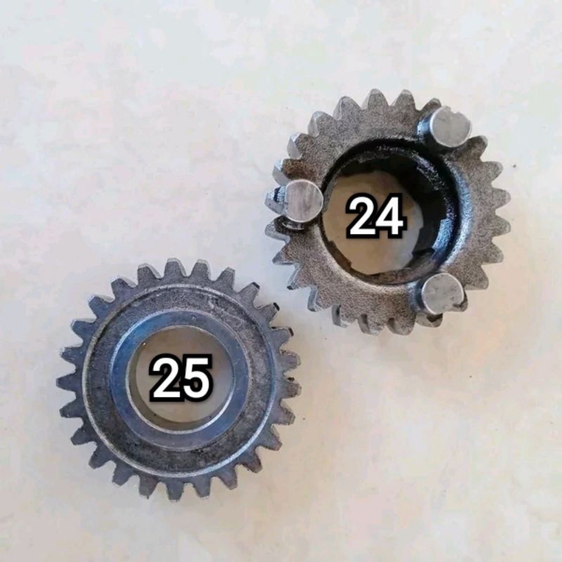 Original Set Gigi 5 Rasio Mata 25 - 24 Honda GL Pro 145 GL Max 125 Old JAPAN Ori Bawaan GL Series Ge