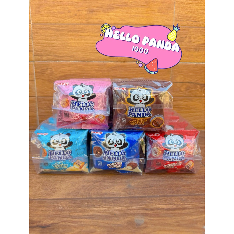 

( Renceng ) Hello Panda Renceng 1000 isi 10pcs -Meiji Hello Panda Biskuit krim