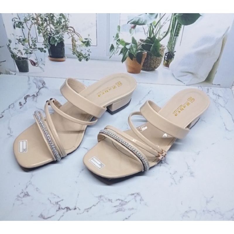 Sandal Hells Slop Hak 5cm Karet Trendy