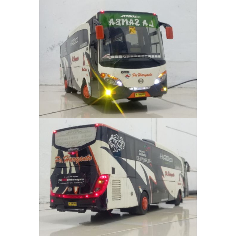 Miniatur bus Po.Haryanto "Lasamba" skala 1:20