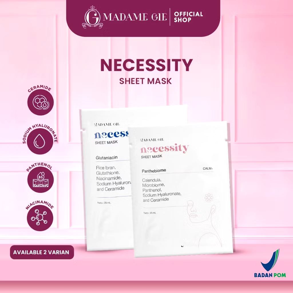 Madame Gie Necessity Sheet Mask - Masker Wajah Madame Gie