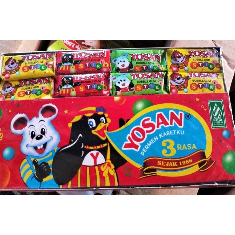 

Yosan permen karet isi 60 pcs (packing kardus)