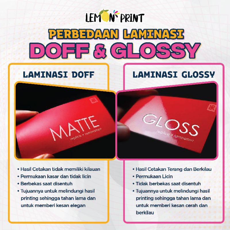 

Laminasi Doff / Glossy A3+