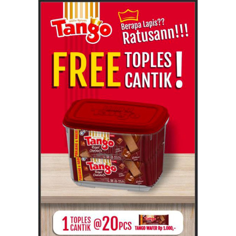 

Tango Wafer Free Sealware isi 20 Pcs @ 16 gr