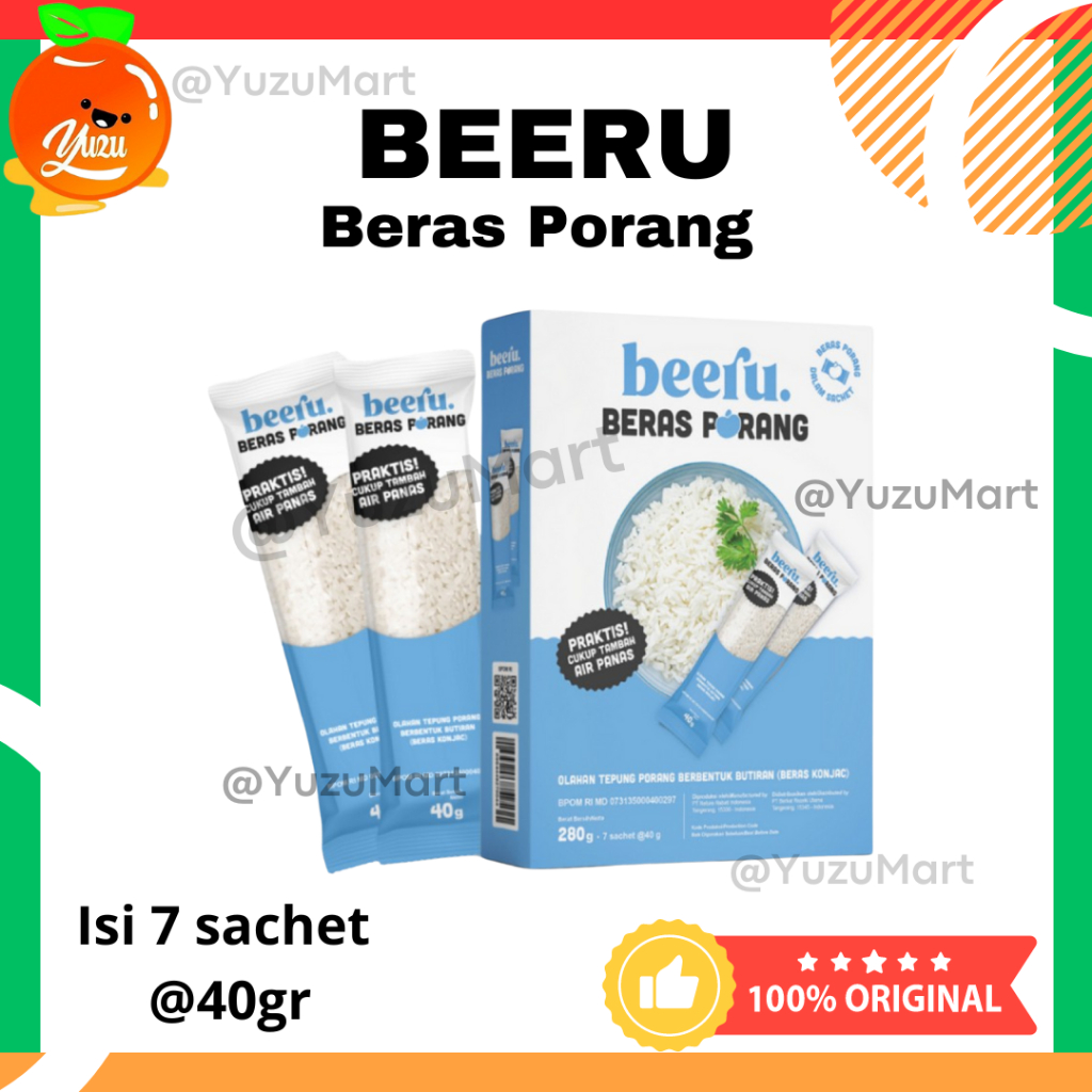 

Beeru Beras Porang Box - Shirataki Konjac Rice - Beeru Beras