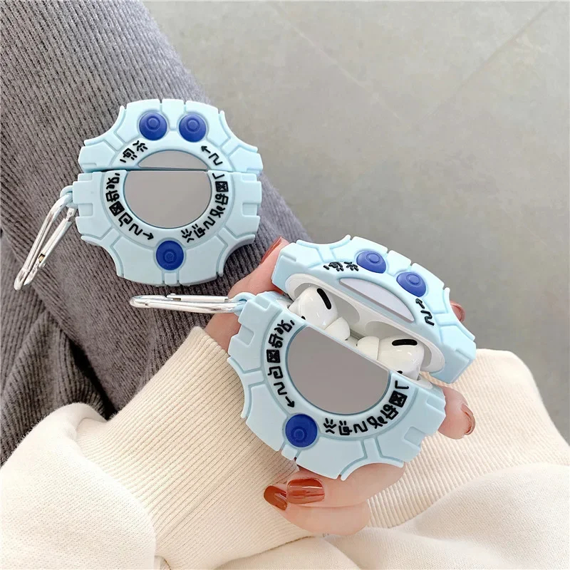 3D Cute Cartoon Digimon Monster Digivice Headphone Cases For Apple Airpods 1 2 3 Pro Soft Silicone E