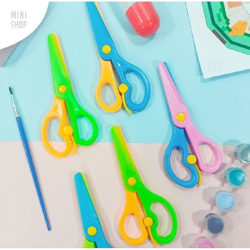 

Gunting Kertas Anak Pengaman Gunting Plastik DIY Aman Untuk Anak Yang Baru Belajar Unik Lucu