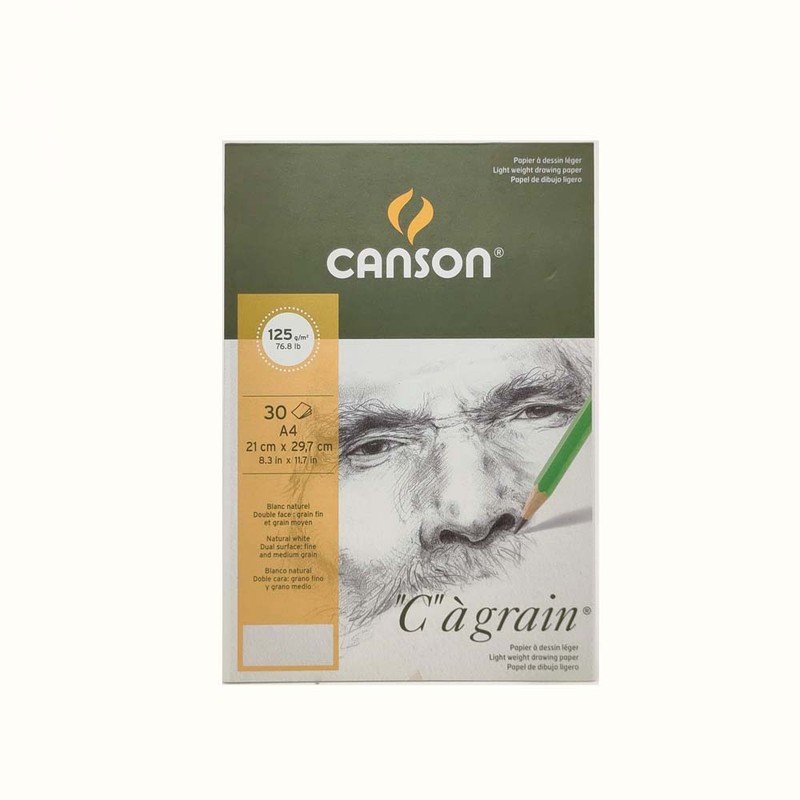 

Canson "C" A Grain 30Sheets A4 125G- Kertas Gambar Cat Air