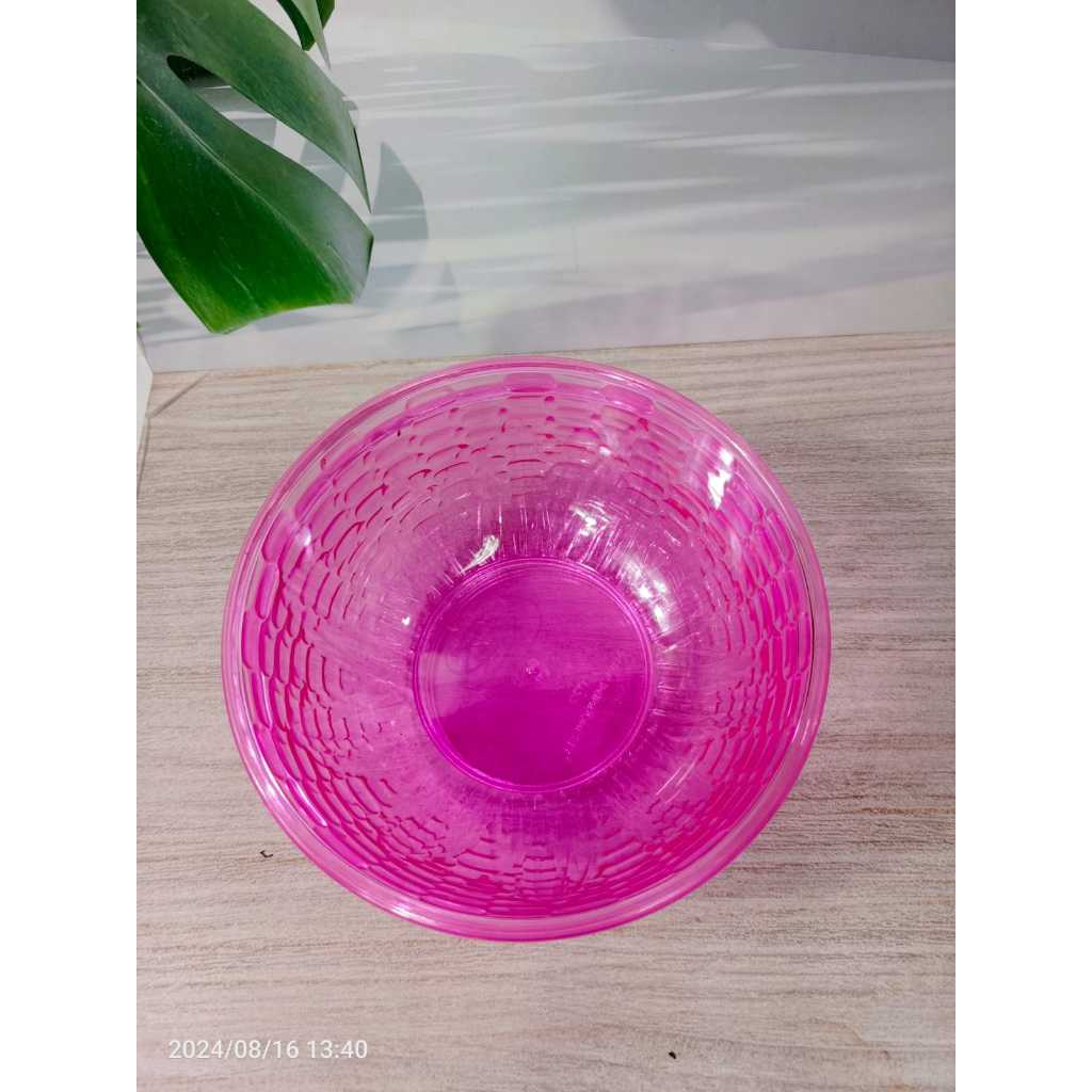 Promo 4 pcs Mangkok Plastik Kristal Mangkuk Sup Mangkok Bening Bowl Warna Tahan Panas