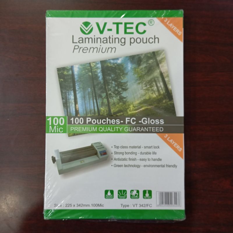 

Plastik Laminating F4 V-Tec / Box (100 lembar)