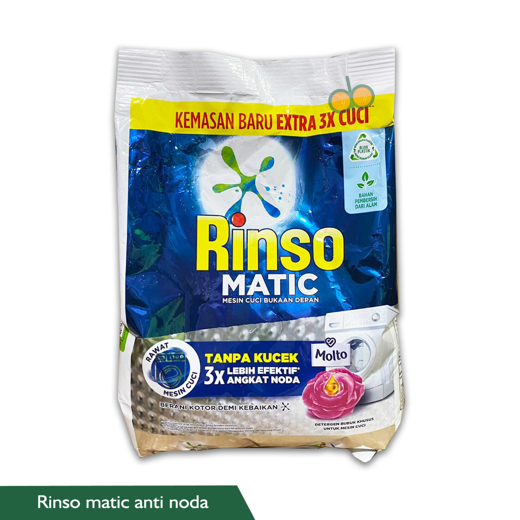 Rinso matic front loading bubuk 1800 gram deterjen laundry bukaan depan