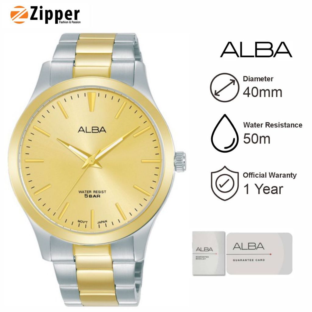 Jam Tangan Pria ALBA ARSY98 Strap Rantai Original Garansi Resmi