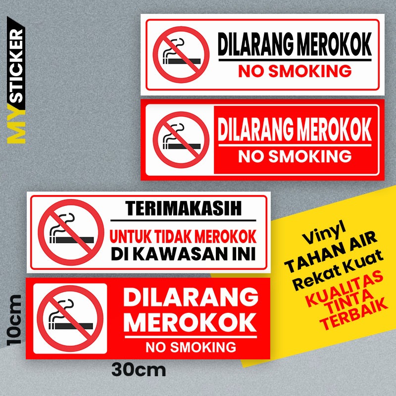 

Stiker Tanda Dilarang Masuk Bahan Vinyl Anti air | 30cm x 10cm