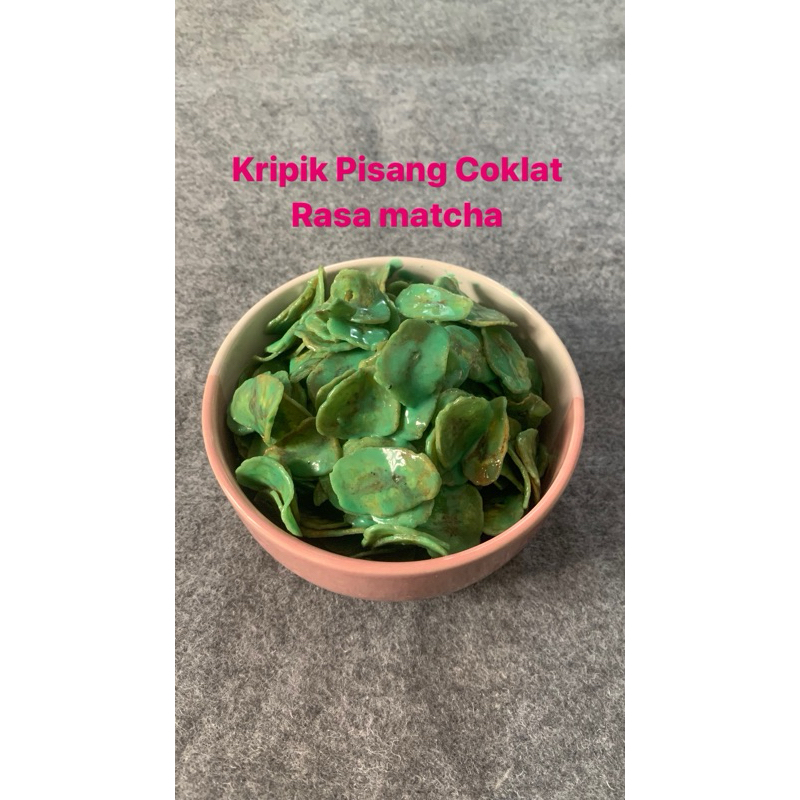 

Keripik Pisang Coklat Rasa Matcha / Kripik Pisang