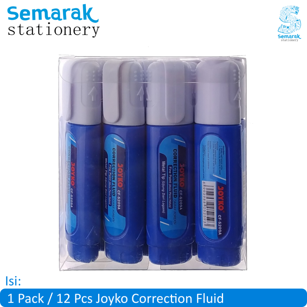 

Joyko CF- S209A Correction Fluid Tipe X Cair Botol [1 Pack / 12 Pcs]