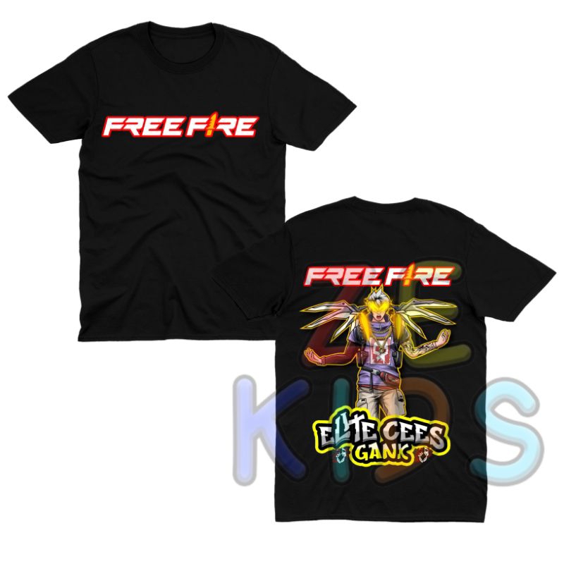 BISA COD FREE NAMA KAOS ANAK LOGO KARAKTER SAYAP ELITE CEES GANK FF BAJU ANAK LOGO KARAKTER CHAR FRE