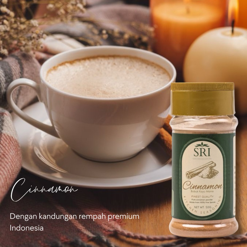 

SRI Spices Cinamon Powder/ Bubuk Kayu Manis Botol/ Rempah Bubuk Murni 100%