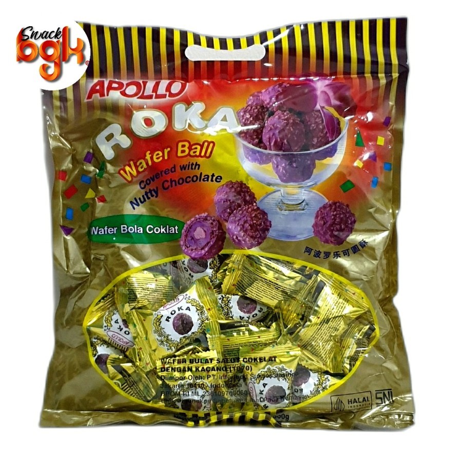 

Apollo Roka Wafer Ball 300Gram 50Pcs /Bola - Bola Coklat Malaysia isi 50 PCS