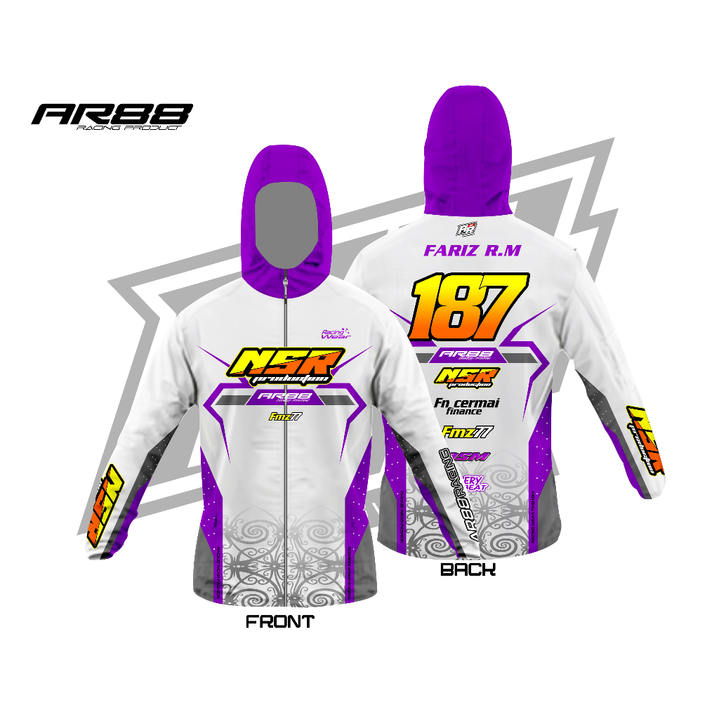 JAKET RACING COSTUM taslan/parasut | KOMUNITAS | SUPERMOTO | FREE DESAIN