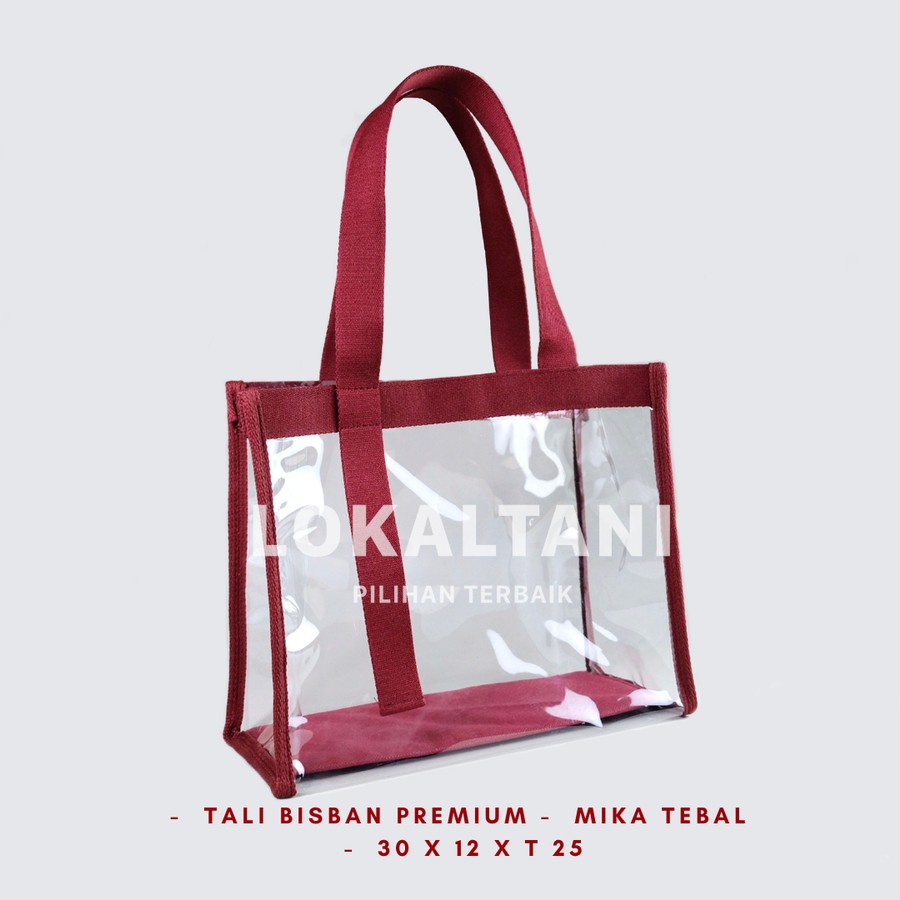 Tas Tote Bag Marhen Korea PVC Mika/ Tas Hampers Mini Goodie Bag Custom