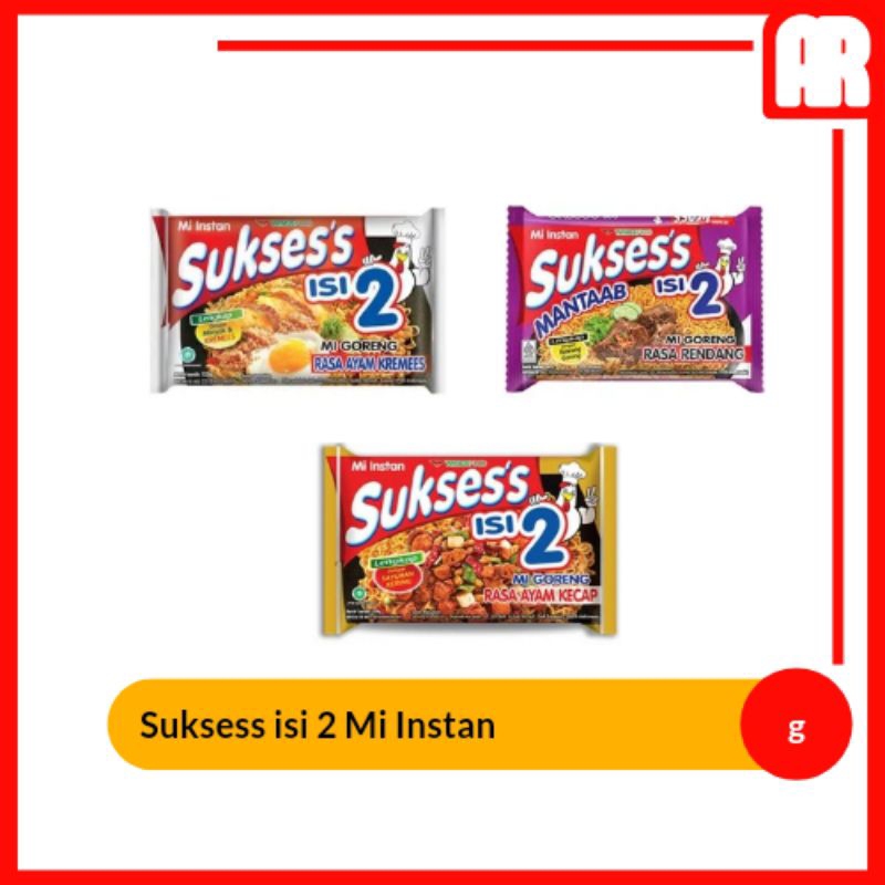 

Mie Suksess Isi 2 Mi Instan Goreng Ayam Kremes - Ayam Kecap - Goreng Rendang 129g / 133g | AR Ostore