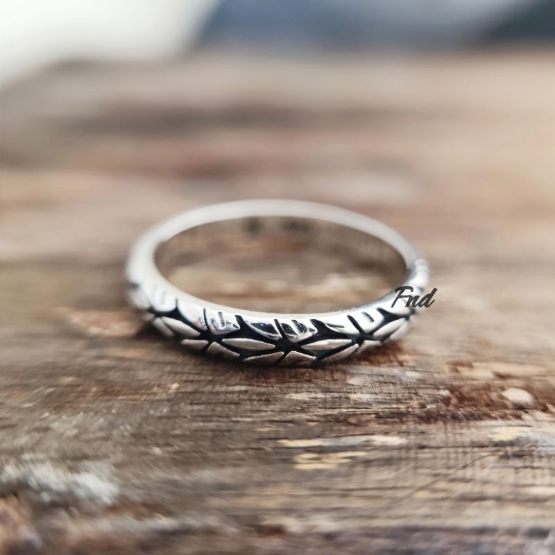 Cincin Pria Casual Perak Asli 925  Cp.39