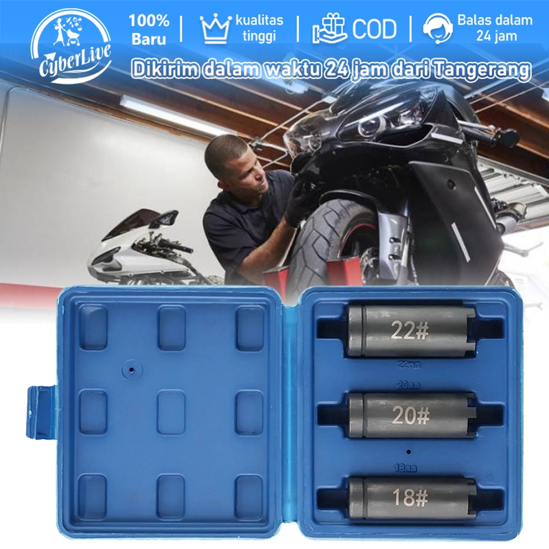 Motorcycle Lock Spanner Motorbike Nut Socket Wrench Remove Tools Set For Gy6 Clutch Nut 18mm 20mm 22