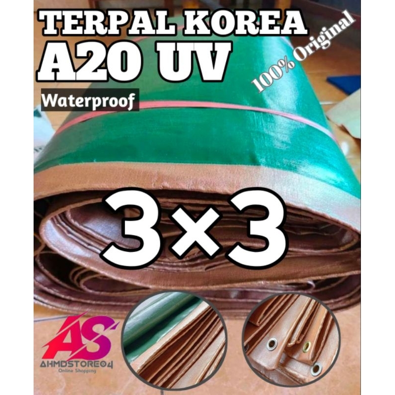 TERPAL A20 UV IMPOR KOREA UKURAN 3×3