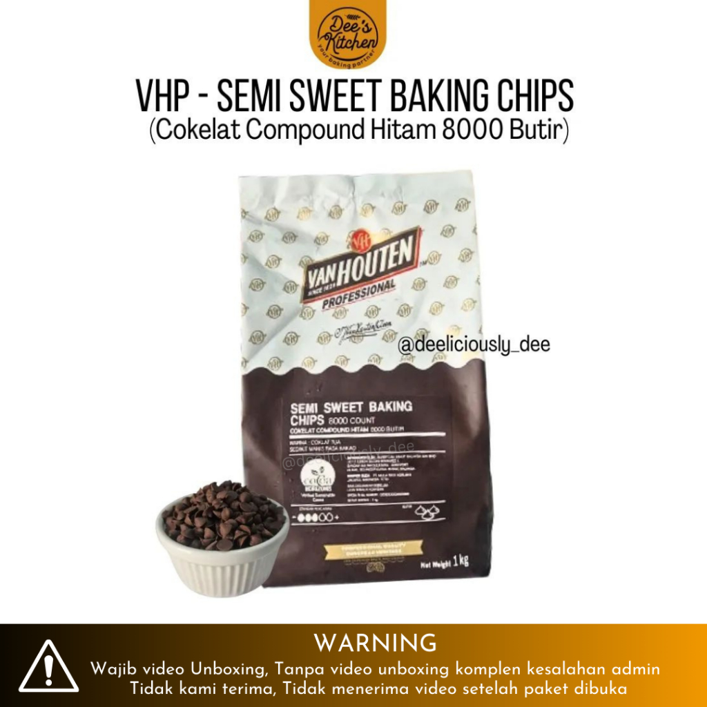 

VHP SEMI SWEET BAKING CHIPS / Choco Chips Van Houten Professional