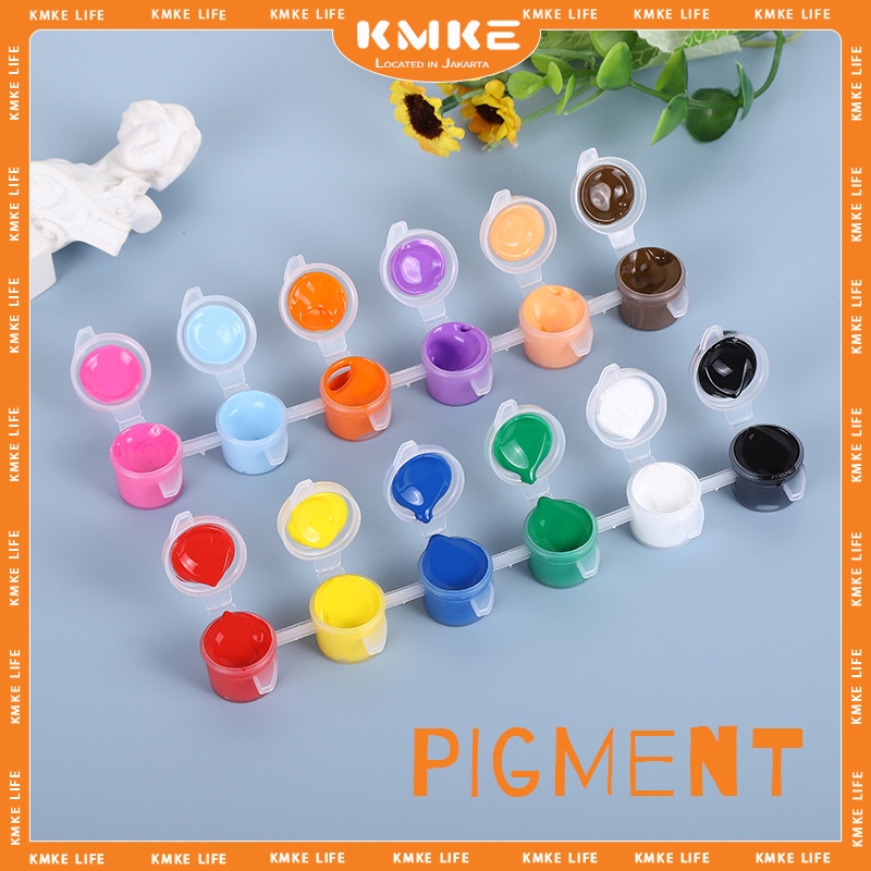 

Cat Akrilik Set 6 Warna 12 Warna/Cat Akrilik Kanvas Lukisan Kanvas Cat Cat Akrilik 3Ml + Dua Pulpen-Thimple
