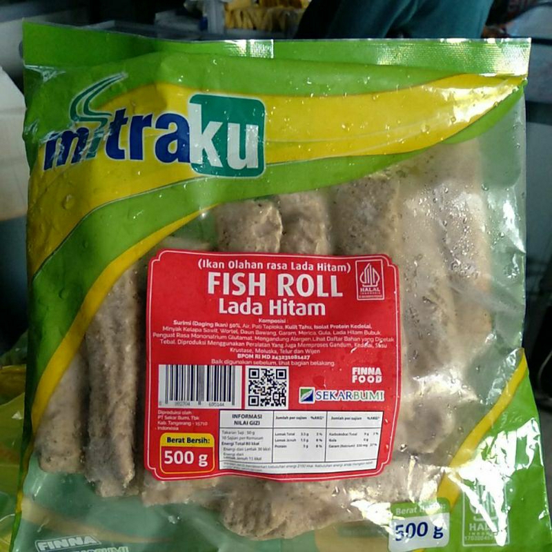 

mitraku fishroll blackpepper /lada hitam 500 gr