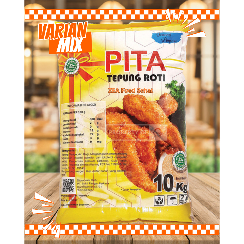 

PITA Tepung Panir bread crumbs Mix 500 gr & 1000 gr Rendah Gula