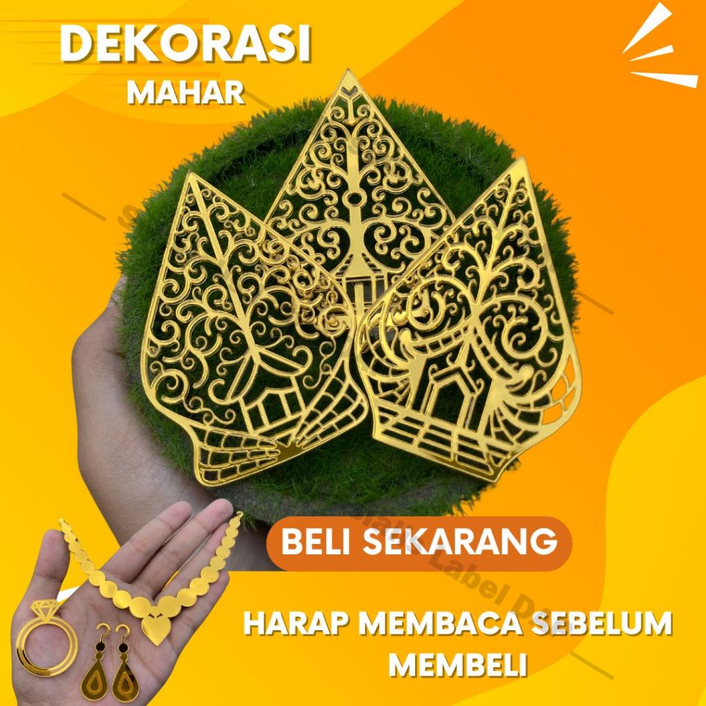 

Dekorasi Mahar Akrilik / Hiasan Mahar Akrilik / Perhiasan Akrilik / Sudut Sulur Akrilik