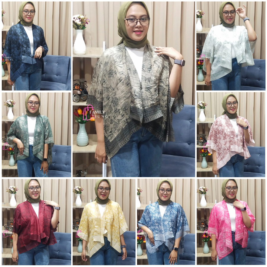 ( OOTD ) outer scarf batwing / outer scarf model kelalawar Cardigan wanita / outer scarf kimono