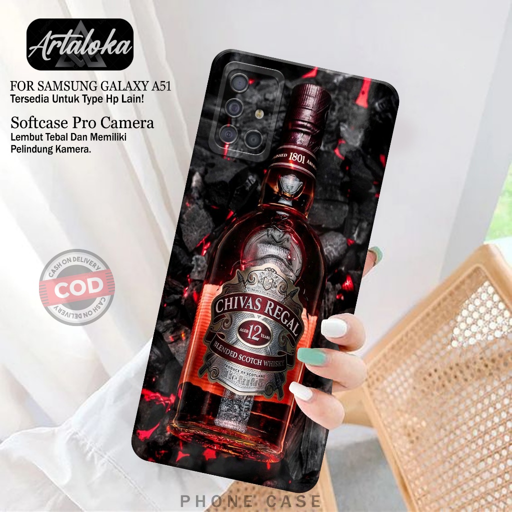Softcase Hp Samsung Galaxy A51 Fashion Case Minuman Case Samsung Galaxy A51 Silikon TPU Pro Camera C