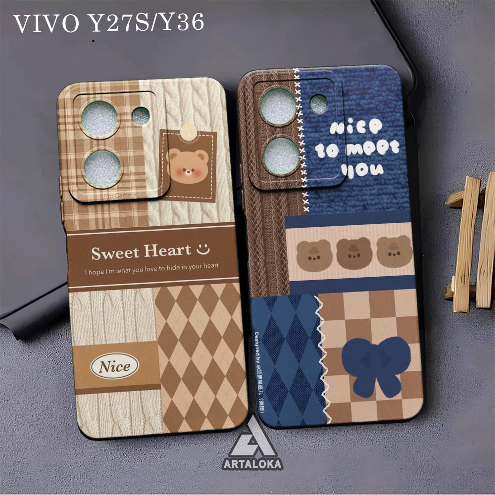 Softcase Hp VIVO Y27S/Y36 5G Y18 2024/Y03/Y12/Y12S/Y28/Y21S/Y33S Motif CUTE BEAR Kekinian - Case Hp 