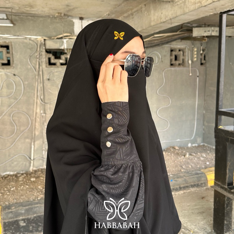 (Khimar Only) French Khimar Jumbo Kerudung Jilbab Instan FK long by Habbabah