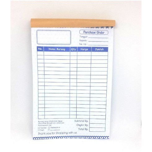 

Nota olshop terlaris /Nota 1 ply/Nota murah 1/4folio